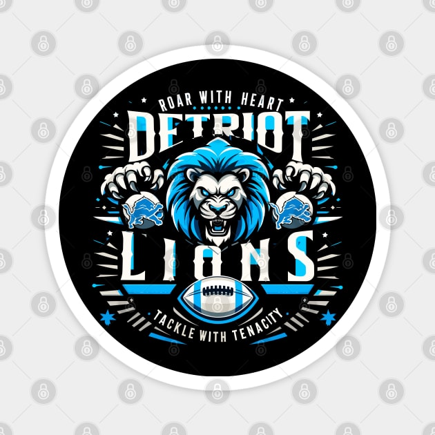 detriot lions Magnet by AOAOCreation